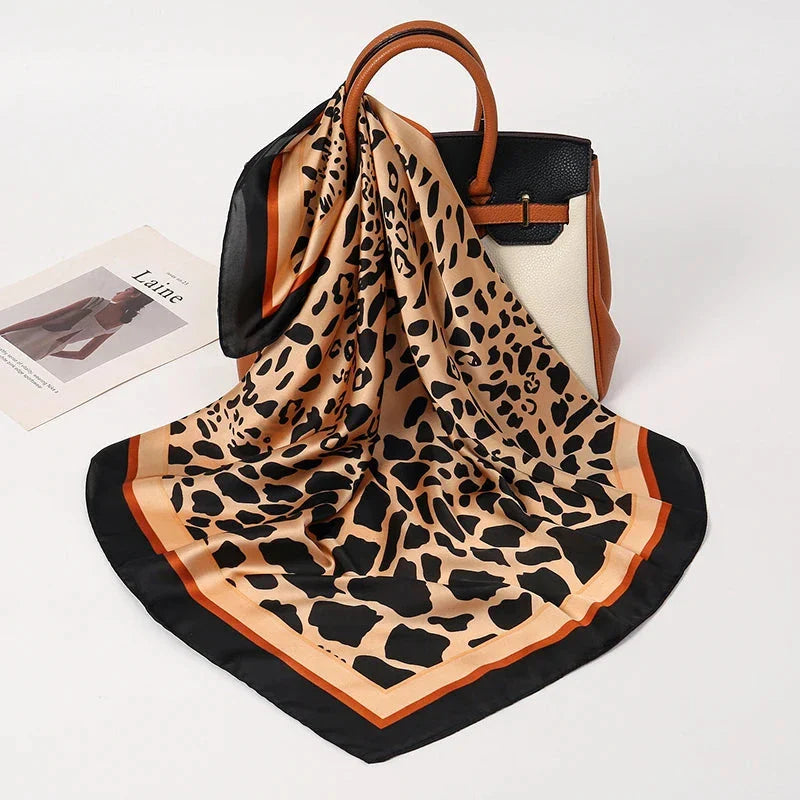 Luxury Satin Silk Square Scarf – Shawl, Hijab & Fashion Wrap 2023