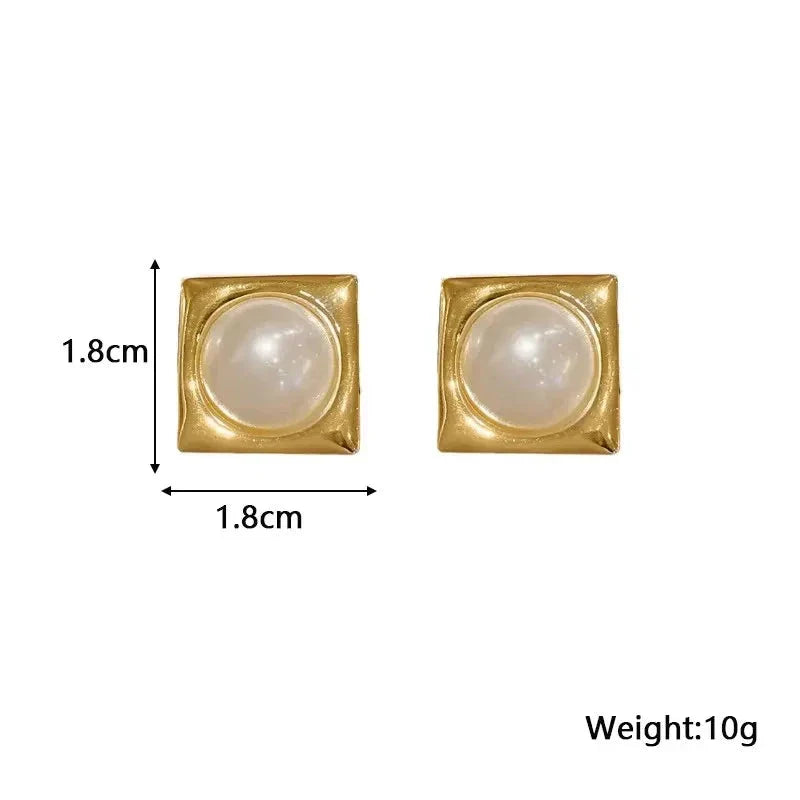 White Flower & Butterfly Dangle Earrings – Acrylic Pearl Heart Jewelry