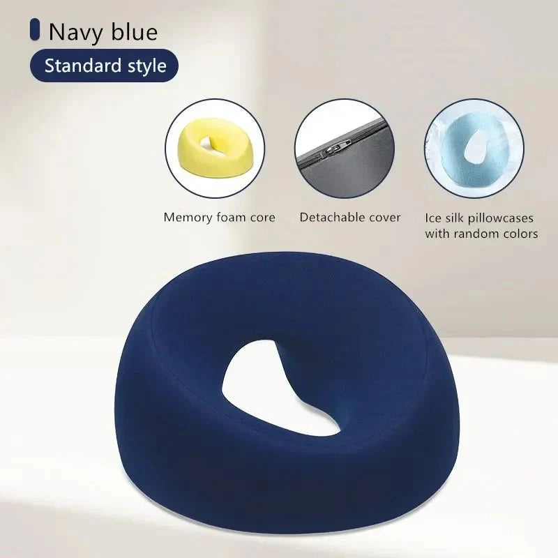 Face Down Memory Foam Pillow – Ergonomic Desk Nap & Massage Pillow for Prone Resting, Travel & Home Use