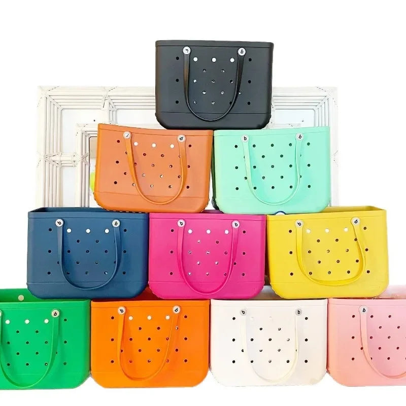 EVA Rubber Waterproof Handbag - Solid Color M/L (Copy)