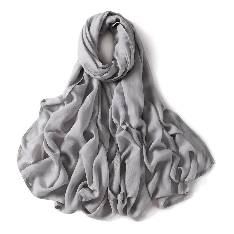 Women’s Large Cotton Rayon Hijab Scarf – 180x95cm Plain Wrap & Shawl