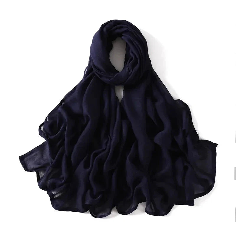 Women’s Large Cotton Rayon Hijab Scarf – 180x95cm Plain Wrap & Shawl