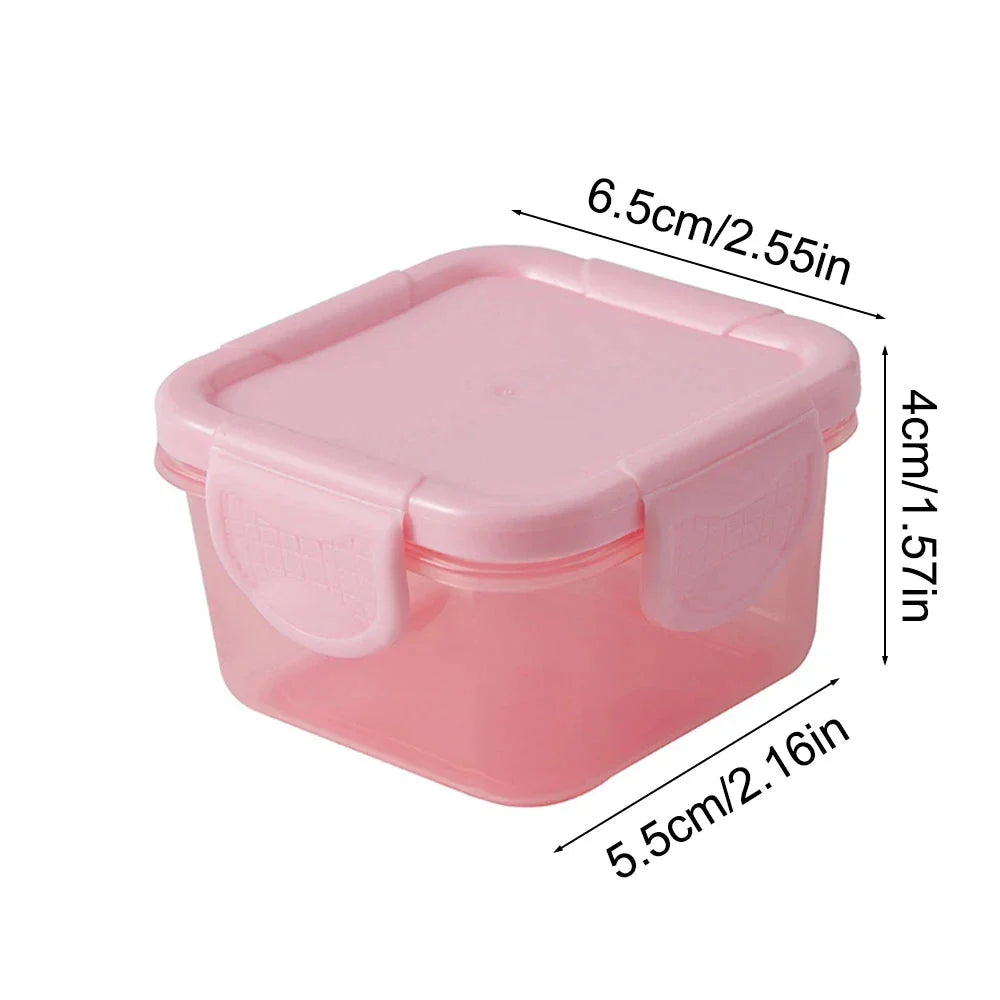 4PCS Mini Sealed Storage Boxes – Candy-Colored Portable Snack Organizer