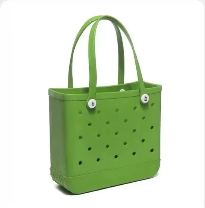 EVA Rubber Waterproof Handbag - Solid Color M/L