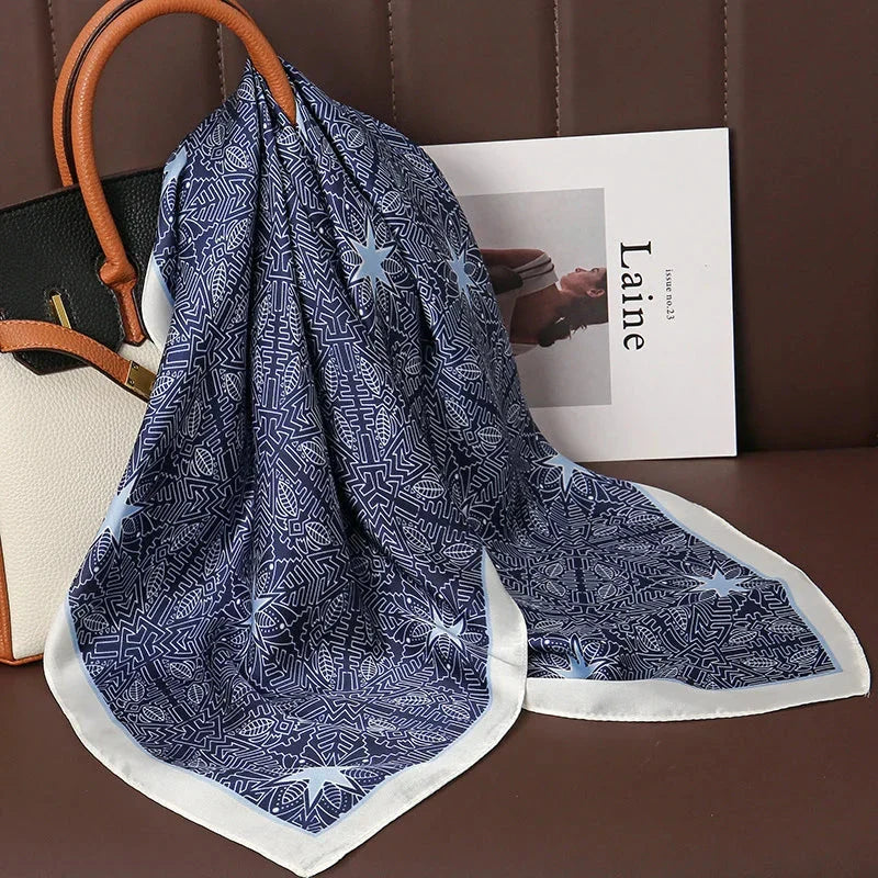Luxury Satin Silk Square Scarf – Shawl, Hijab & Fashion Wrap 2023