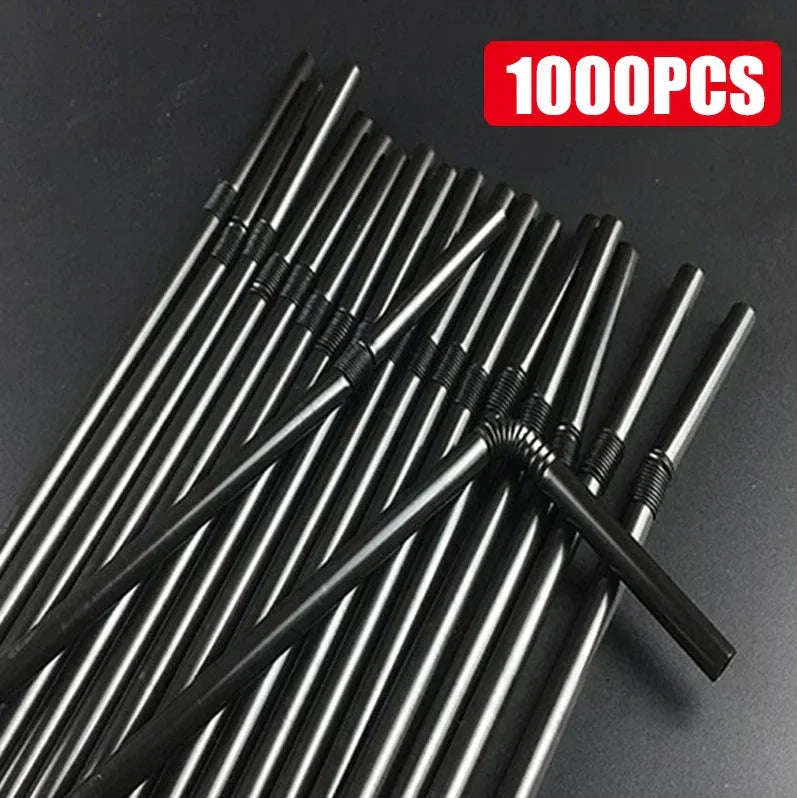 50-1000Pcs Multicolor Drinking Straws – Milk Tea & Party Supplies