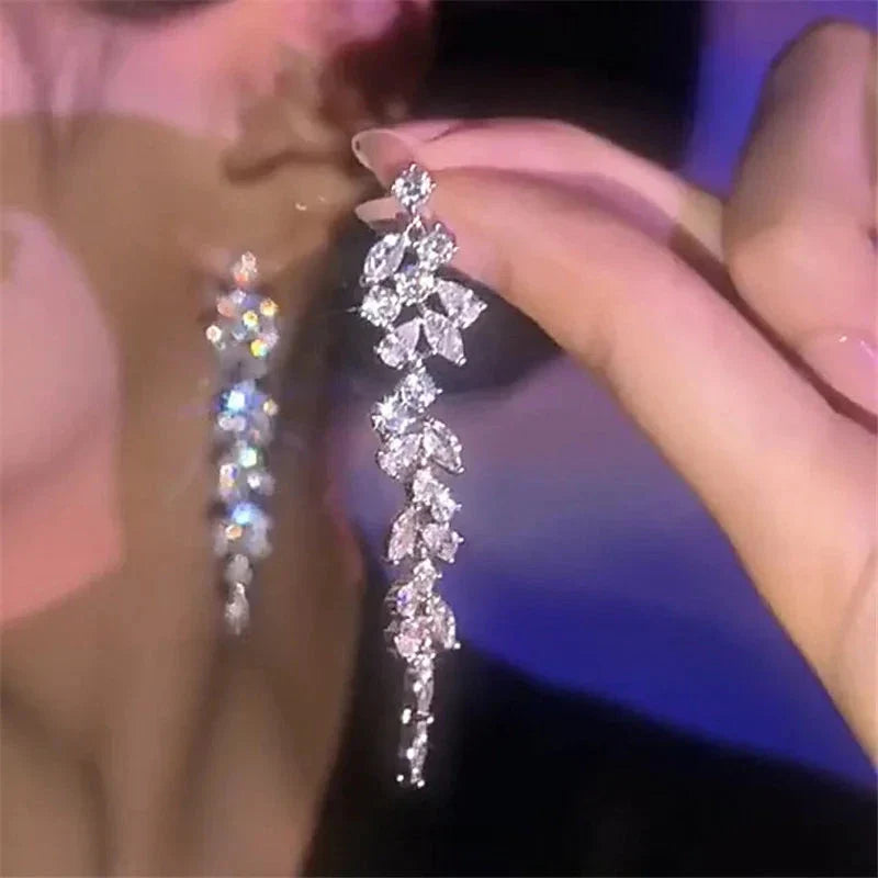 2024 Stars Tassel Earrings – Korean Rhinestone Drop Earrings for Women