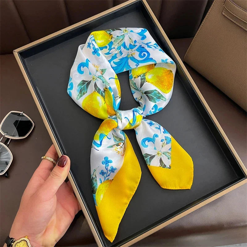 Luxury Satin Silk Square Scarf – Shawl, Hijab & Fashion Wrap 2023