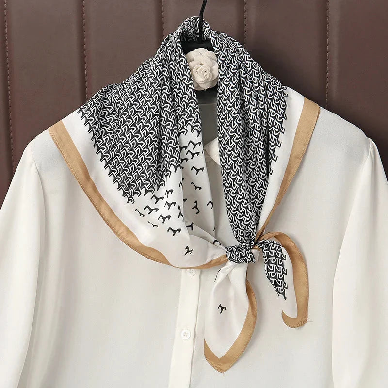 Luxury Satin Silk Square Scarf – Shawl, Hijab & Fashion Wrap 2023