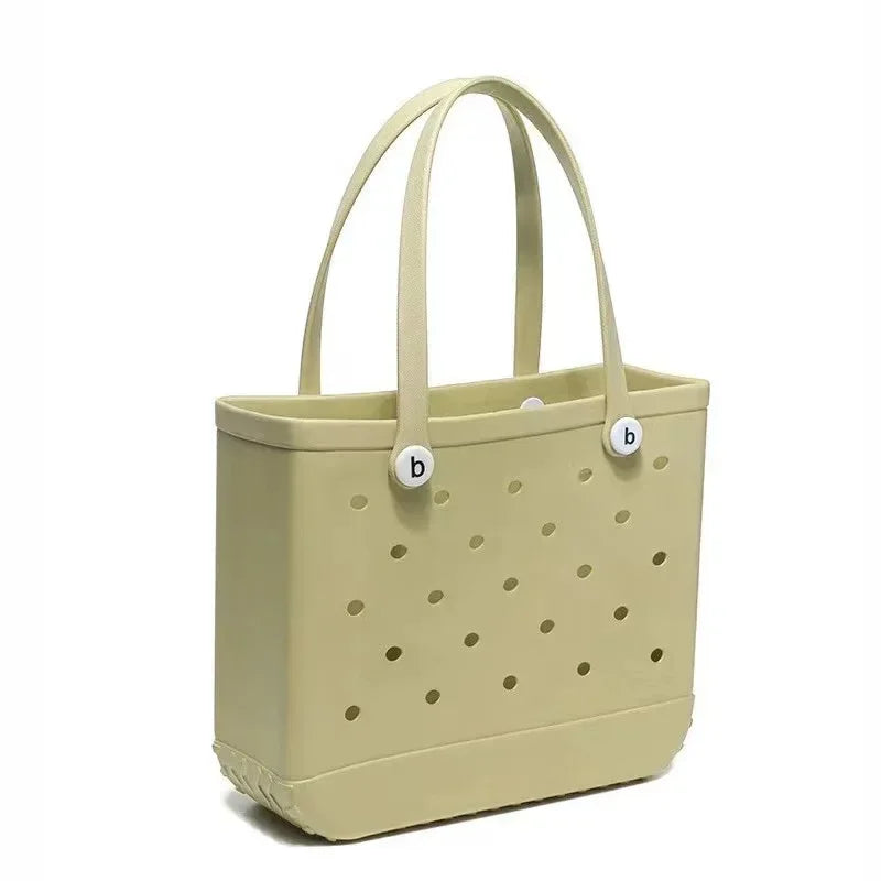EVA Rubber Waterproof Handbag - Solid Color M/L