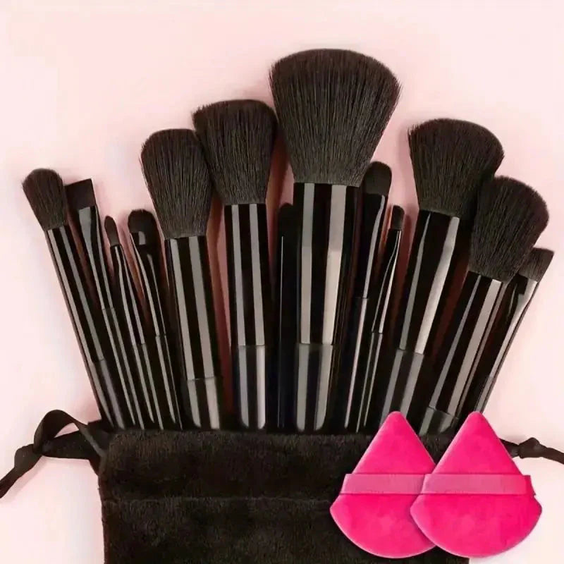 Soft Fluffy Professional Makeup Brush Set - 13-16pcs for Foundation, Eyeshadow, and More