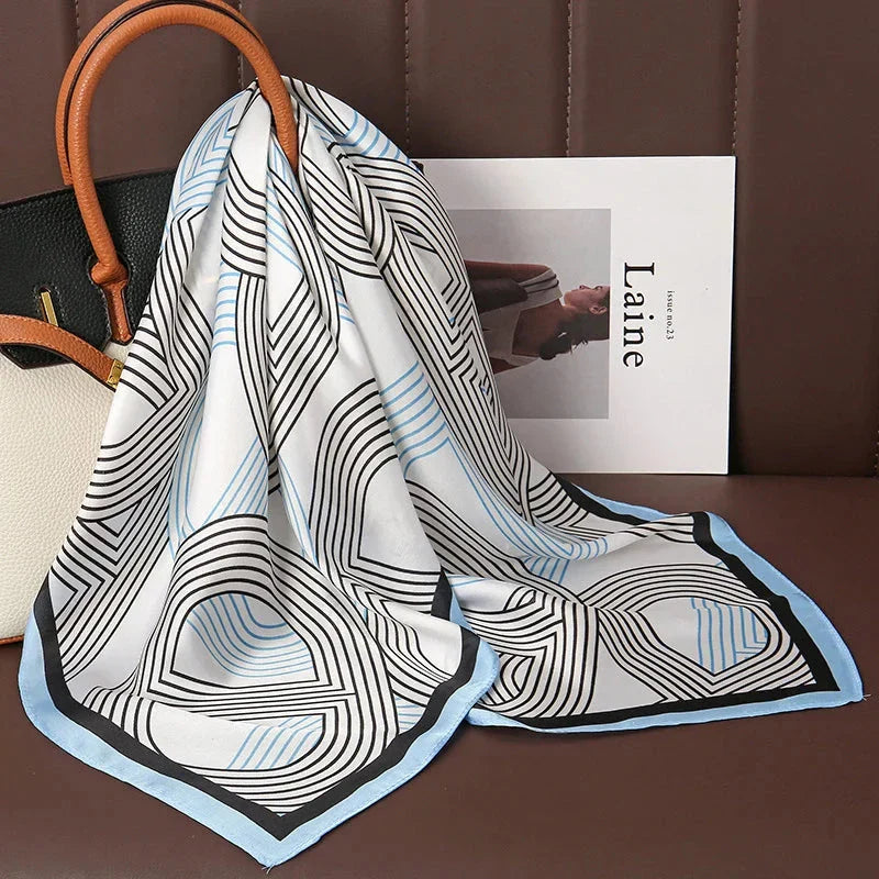 Luxury Satin Silk Square Scarf – Shawl, Hijab & Fashion Wrap 2023