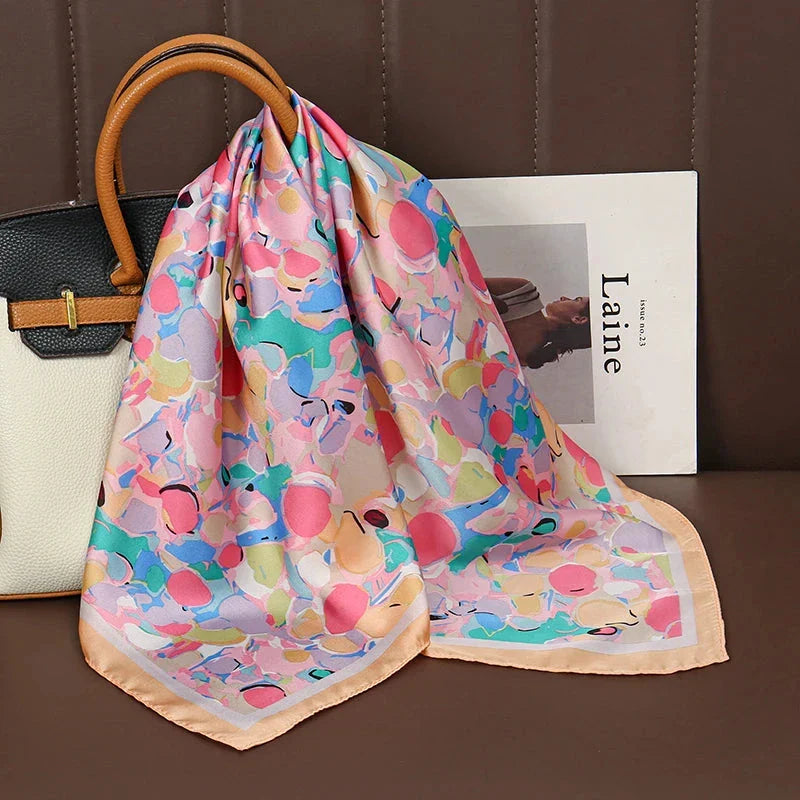 Luxury Satin Silk Square Scarf – Shawl, Hijab & Fashion Wrap 2023