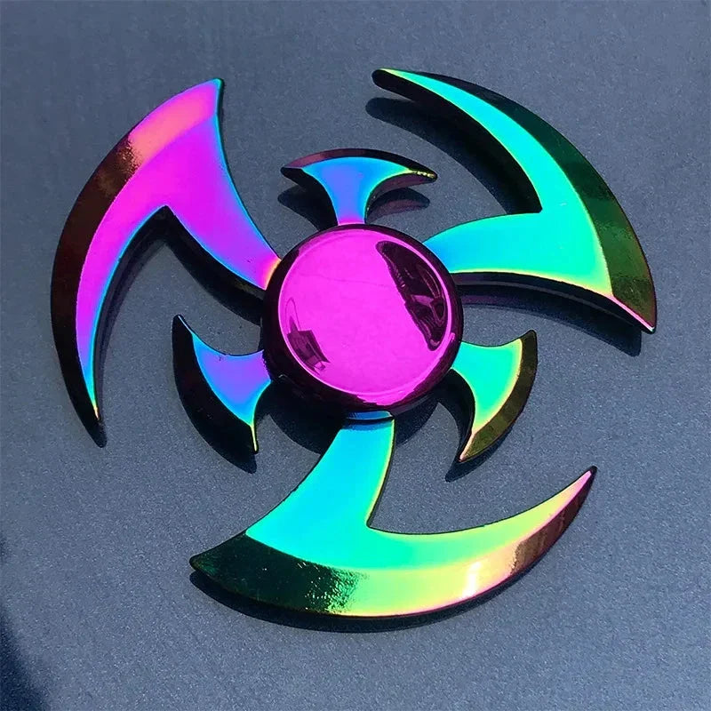 Metal Rainbow Fidget Spinner – Colorful EDC Hand Spinner Toy for Kids & Adults | Anti-Anxiety Stress Relief Finger Spinner Gift