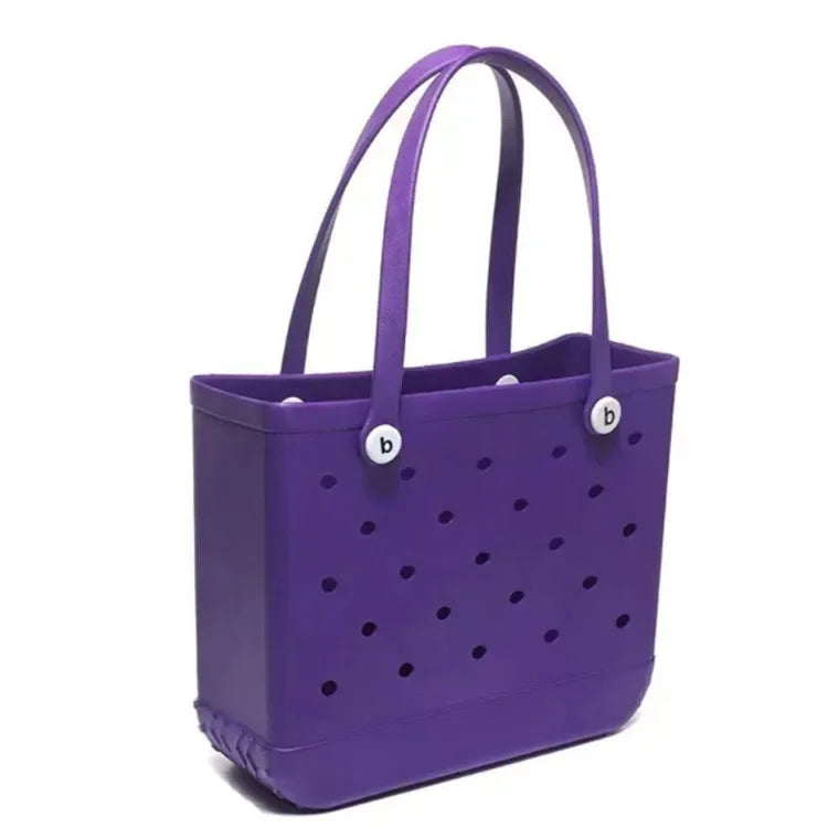 EVA Rubber Waterproof Handbag - Solid Color M/L