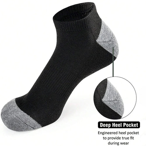 10 Pairs Breathable Low-Cut Socks – Sweat-Absorbing, Odor-Proof for Outdoor Activities