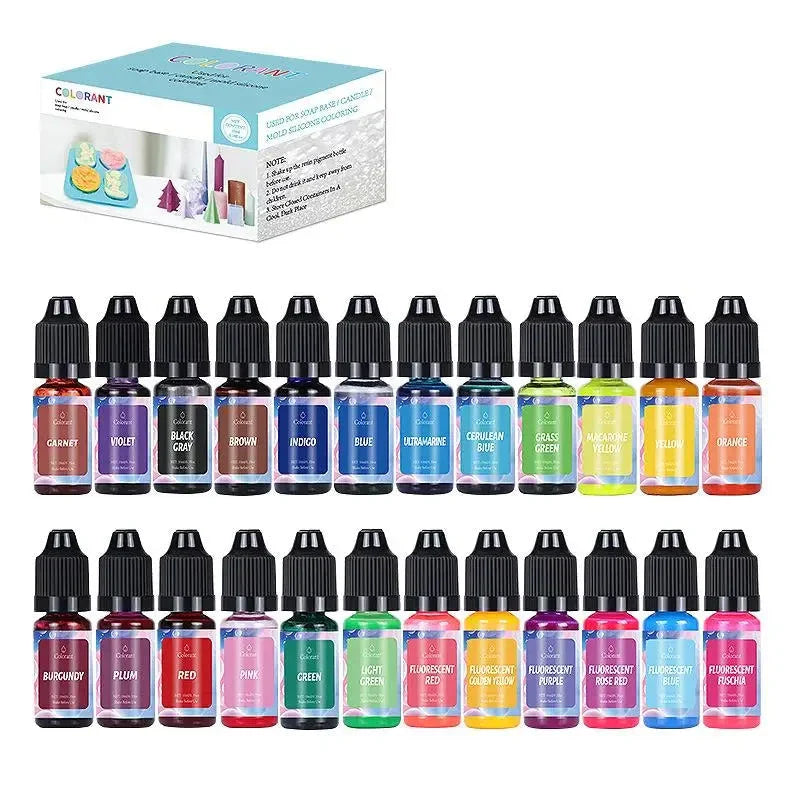 Candle Dyes Kit – Liquid Colorant Pigment Set for DIY Candle & Soap Making | Vibrant Wax Dye for Soy, Beeswax & Gel Candles