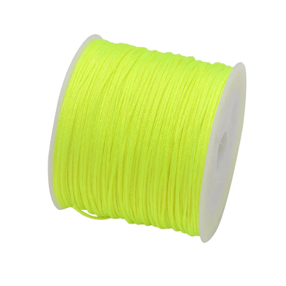 50 Yards 0.8mm Braided Nylon Cord – Durable Satin String for Jewelry Making, Beading, Macrame, Chinese Knot & DIY Crafts