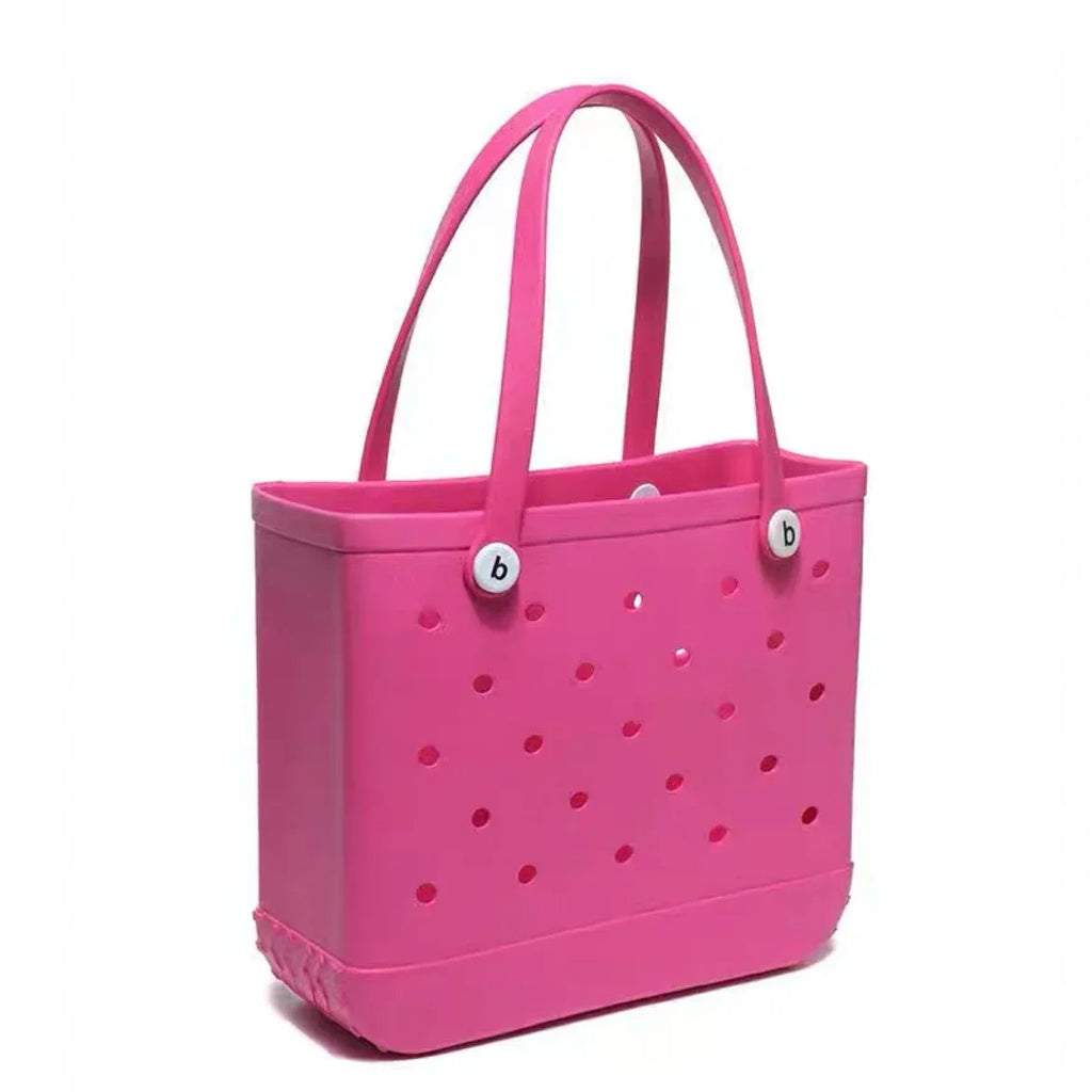 EVA Rubber Waterproof Handbag - Solid Color M/L