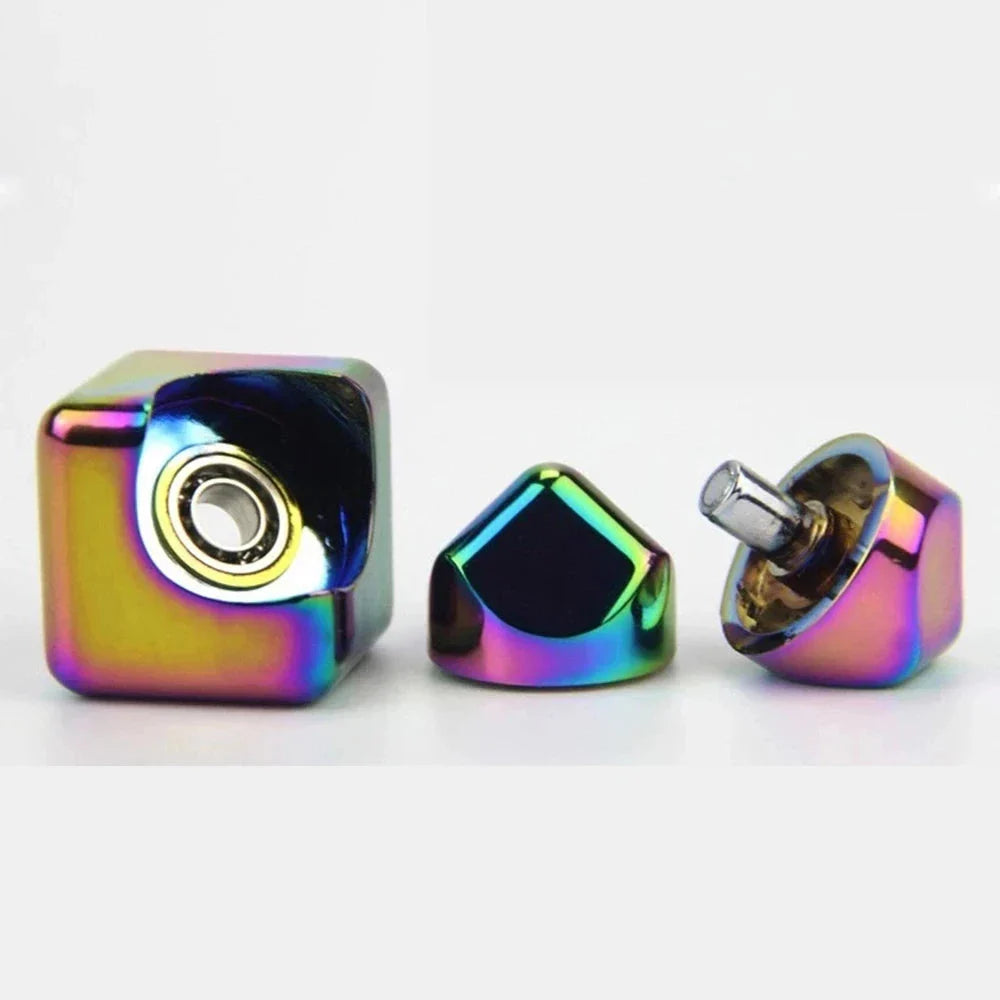 Metal Square Fidget Spinner Cube – Anti-Anxiety Decompression Toy for Stress Relief and Focus