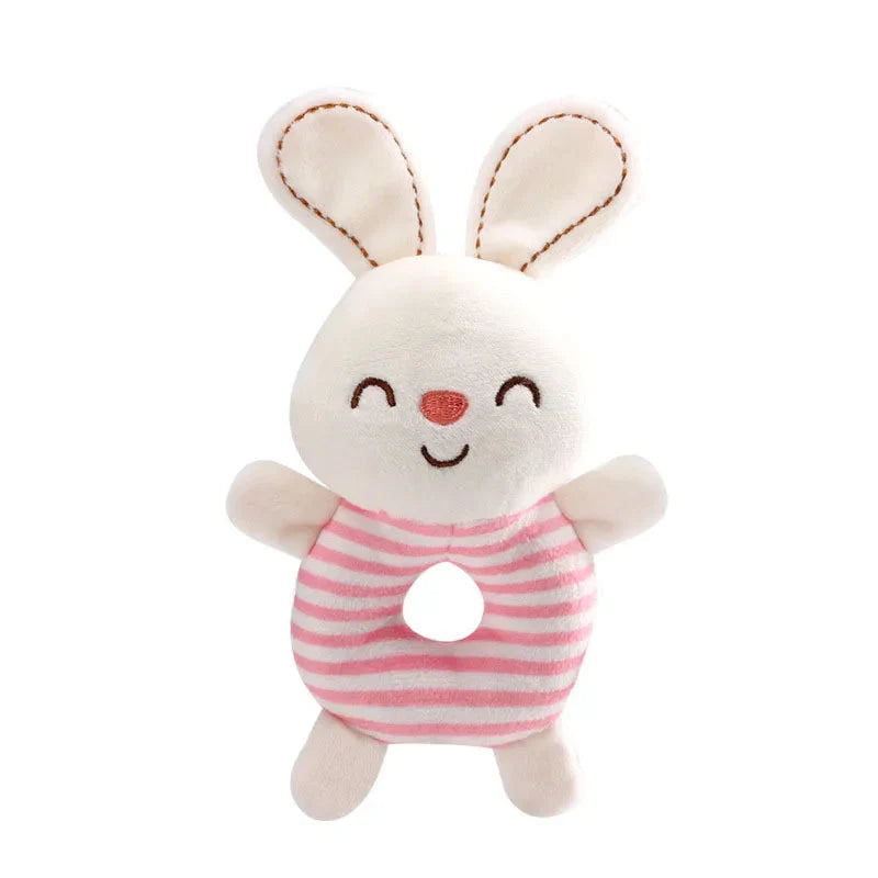 New Baby Rattle Toys Cartoon Animals Plush Infant Hand Ring Bed Toys for Newborn 0-24 Months Toddler Early Educational Toy