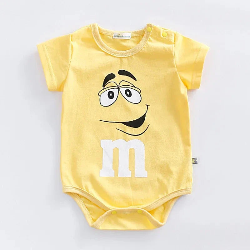 Soft Cotton Baby Romper (3–24M) – Cute Summer Short Sleeve Jumpsuit for Boys & Girls