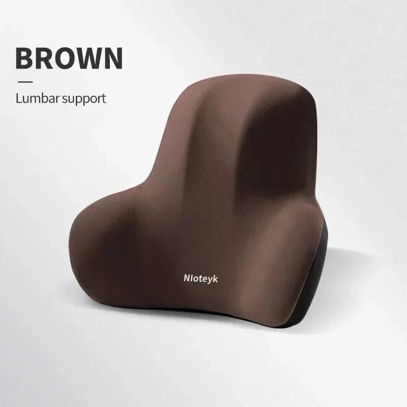 Memory Foam Car Neck and Lumbar Support Cushion – Ergonomic Pillow Set for Comfortable Driving and Posture Relief