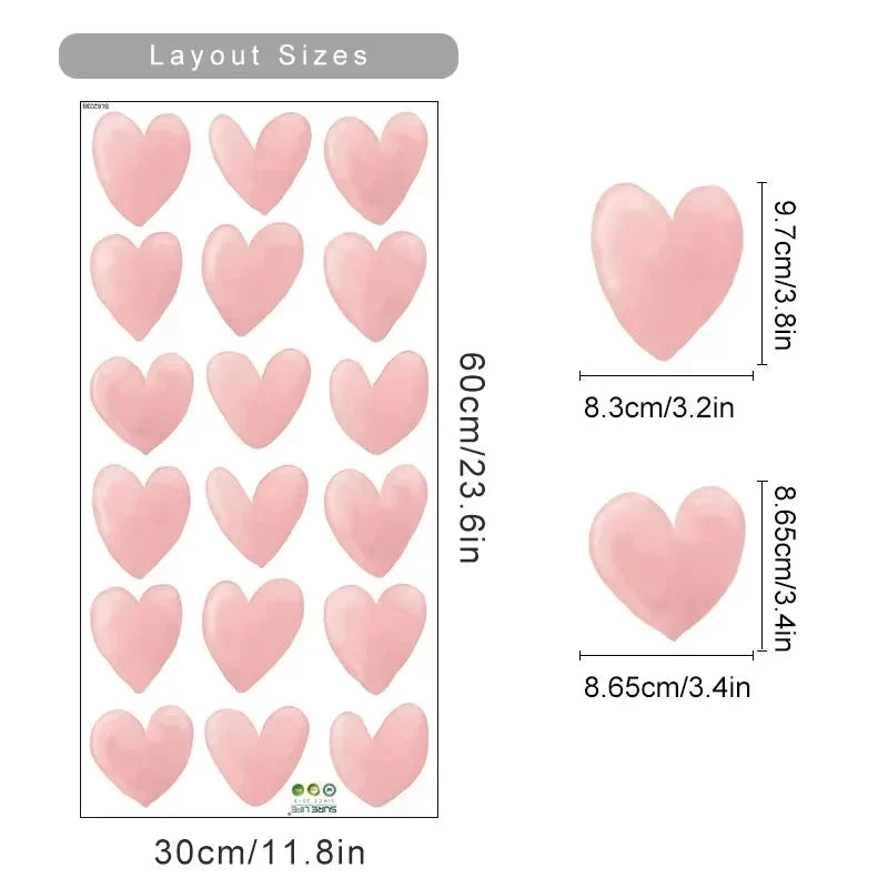 Pink Cartoon Bear Wall Stickers for Kids & Nursery Room Decor
