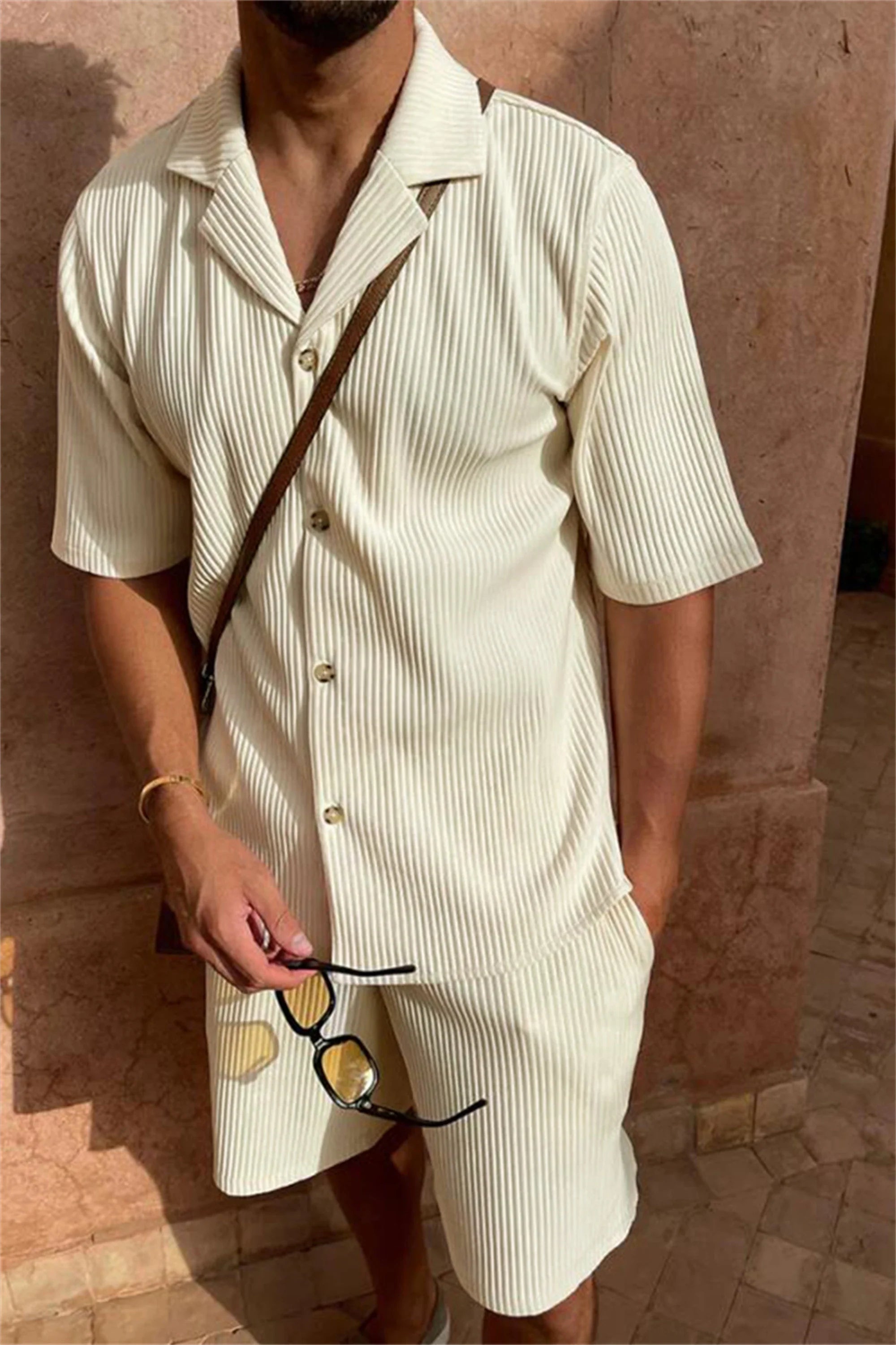 Spring/Summer stretch casual men beach shorts set