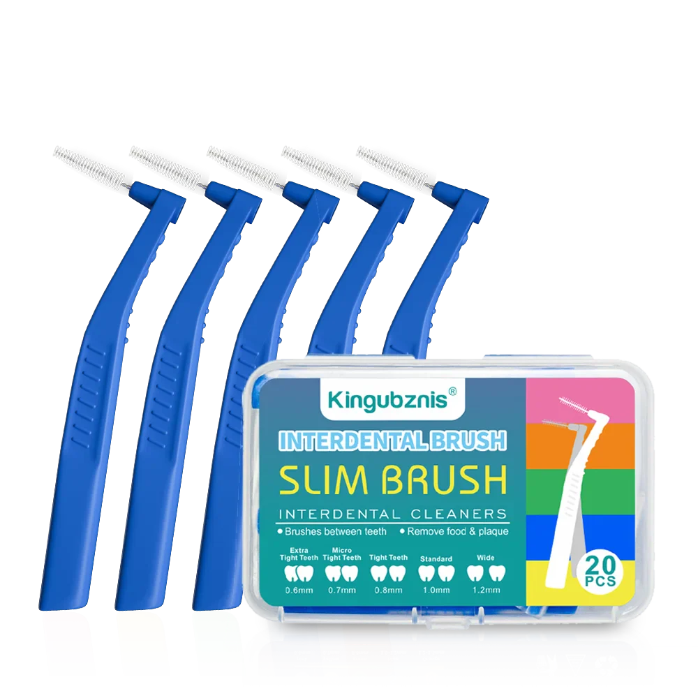 Kingubznis 20pcs  Interdental Brush For Dental Orthodontics Clean Between Teeth Cleaning Tools Soft Mini Brush With Dust Cover