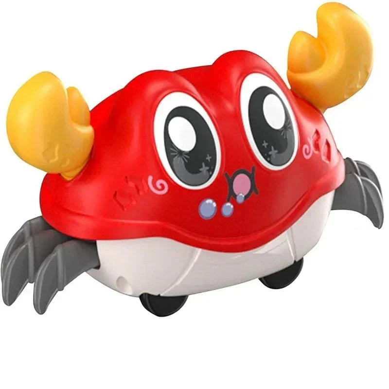 Interactive Crawling Crab Toy - Double Return Force & Bubble Simulation | Fun Baby Sensory Toy for Toddlers