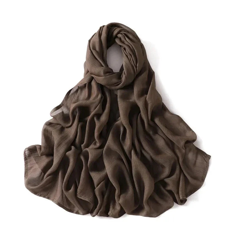 Women’s Large Cotton Rayon Hijab Scarf – 180x95cm Plain Wrap & Shawl