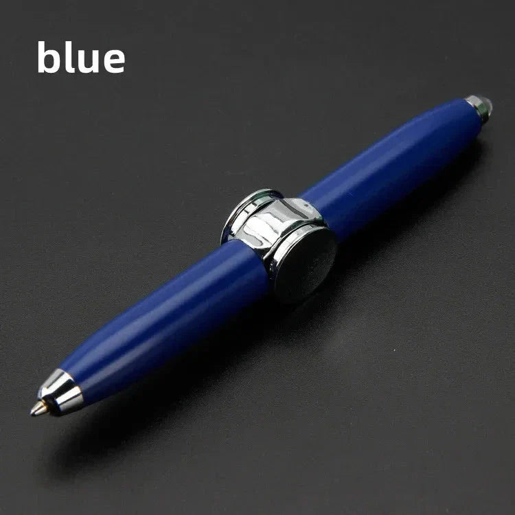 LED Gyro Spinner Pen – Multifunctional Metal Fidget Ballpoint Pen with Light | Stress Relief Spinning Pen for Writing, Focus & Gifts