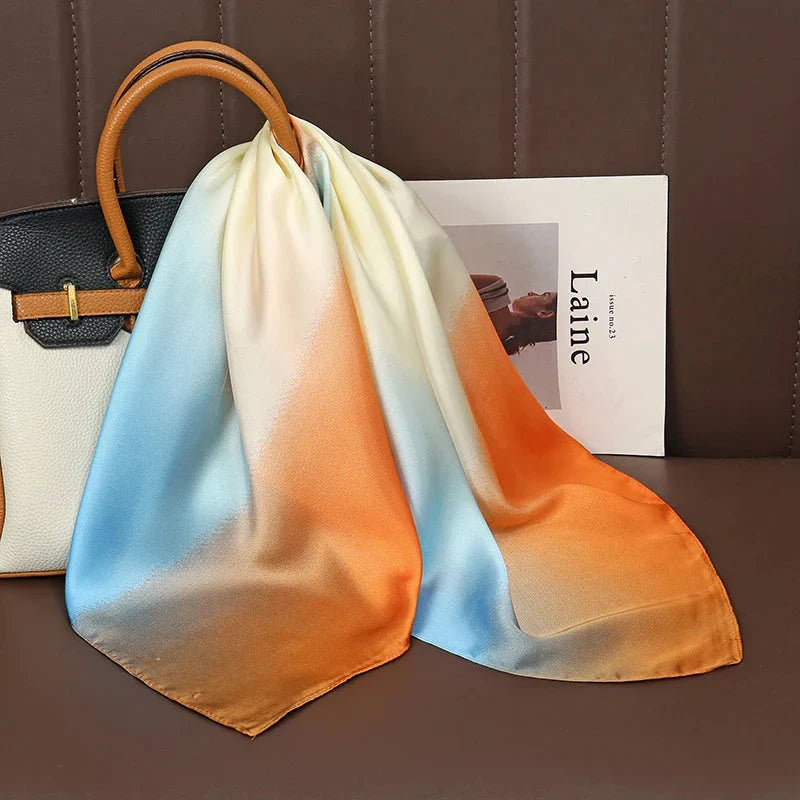 Luxury Satin Silk Square Scarf – Shawl, Hijab & Fashion Wrap 2023