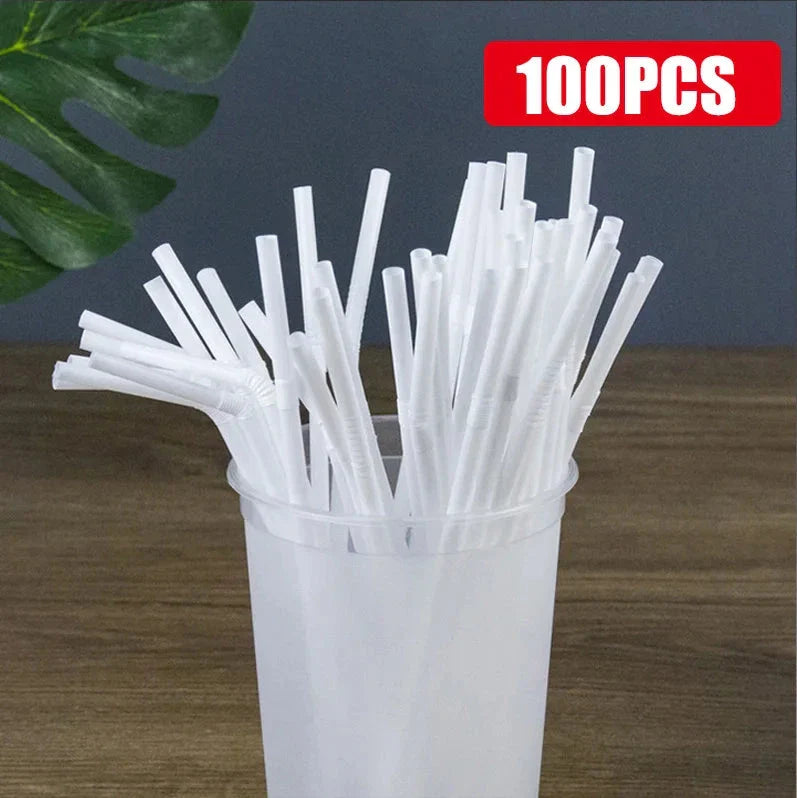50-1000Pcs Multicolor Drinking Straws – Milk Tea & Party Supplies