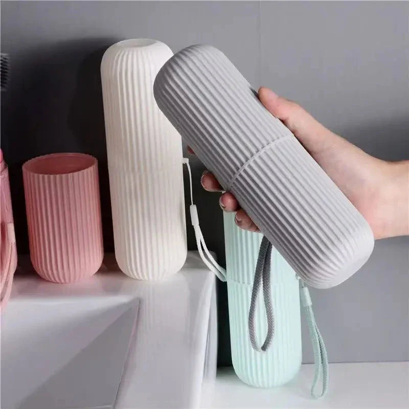 Portable Toothbrush & Toothpaste Holder – Travel Storage Organizer