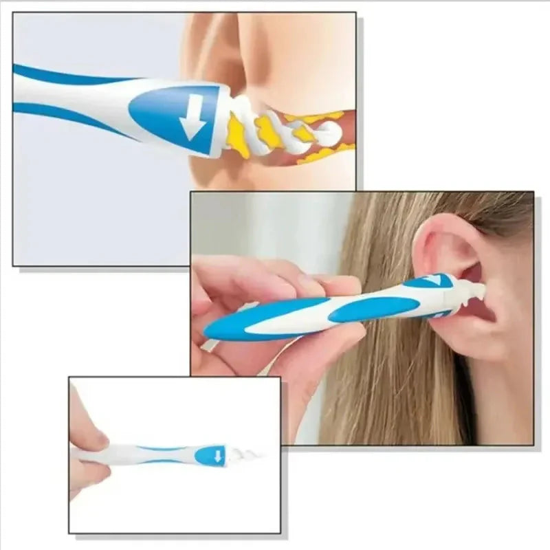 Ear Wax Remover Tool – Soft Silicone Ear Cleaner with 16 Replacement Tips