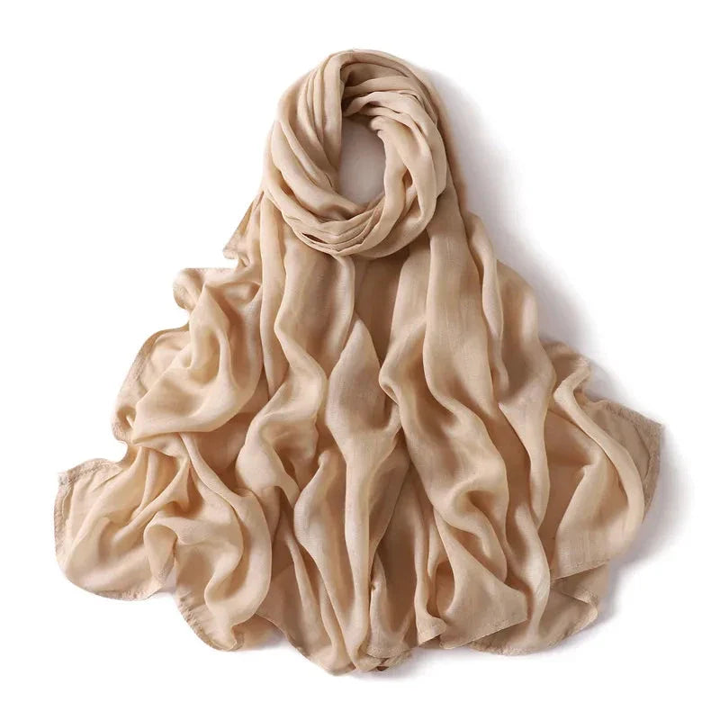 Women’s Large Cotton Rayon Hijab Scarf – 180x95cm Plain Wrap & Shawl