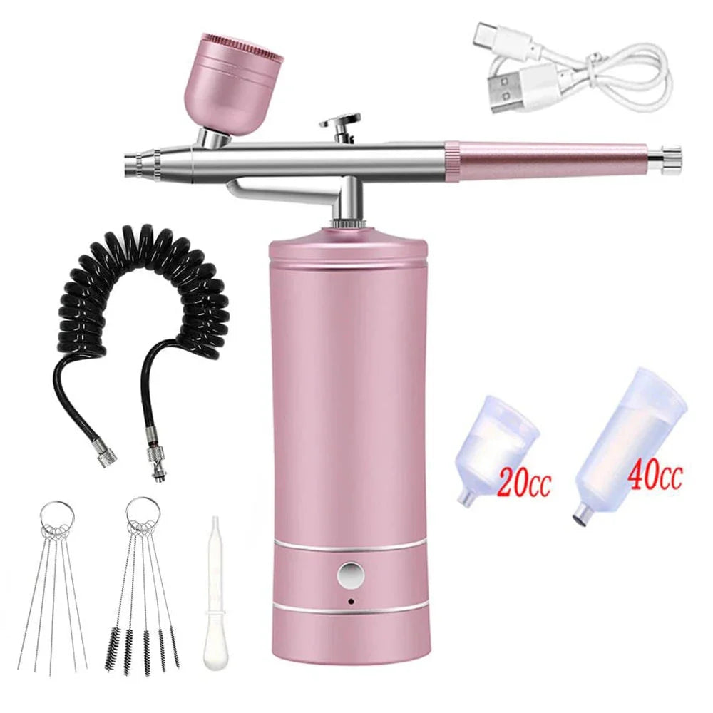 Portable Airbrush Nail Kit with Compressor - For Nails, Cake, and Crafts