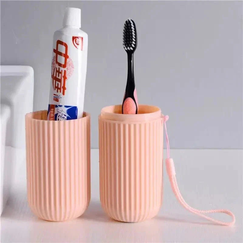 Portable Toothbrush & Toothpaste Holder – Travel Storage Organizer