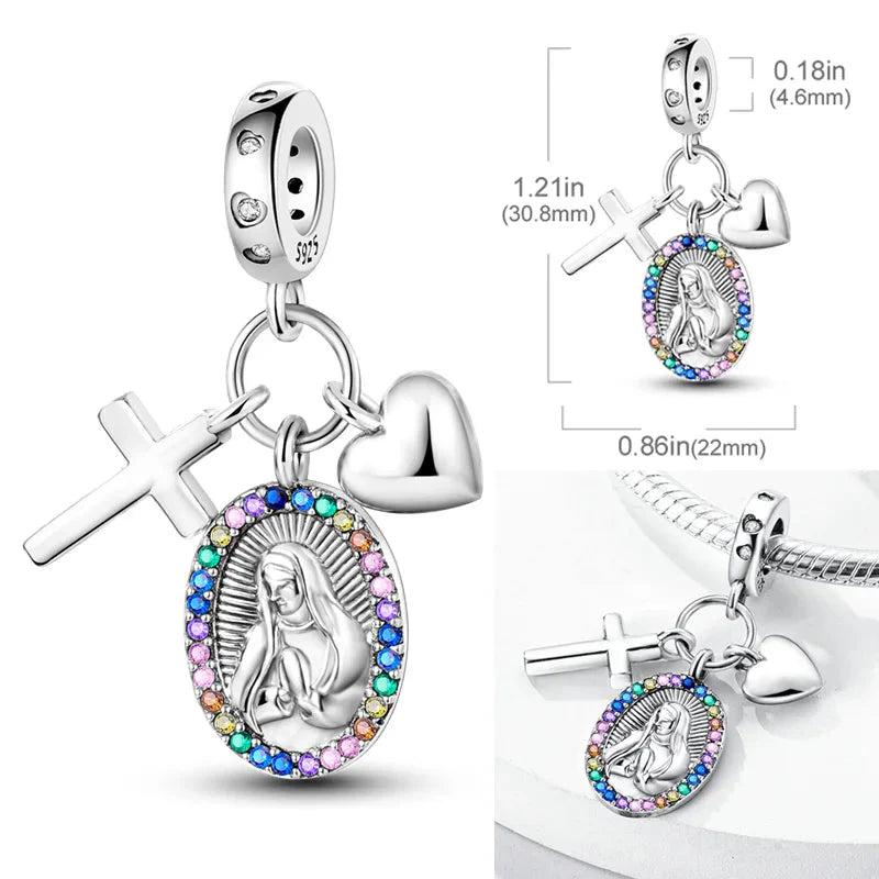 925 Sterling Silver Pink Butterfly & Luminous Firefly Charm – Dangle Bead for Bracelet or Necklace | Elegant DIY Jewelry Gift for Women