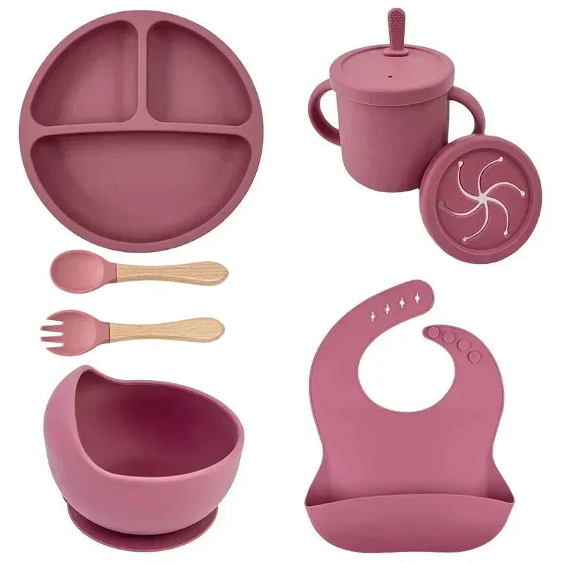 Food Grade Silicone Baby Feeding Dish Set