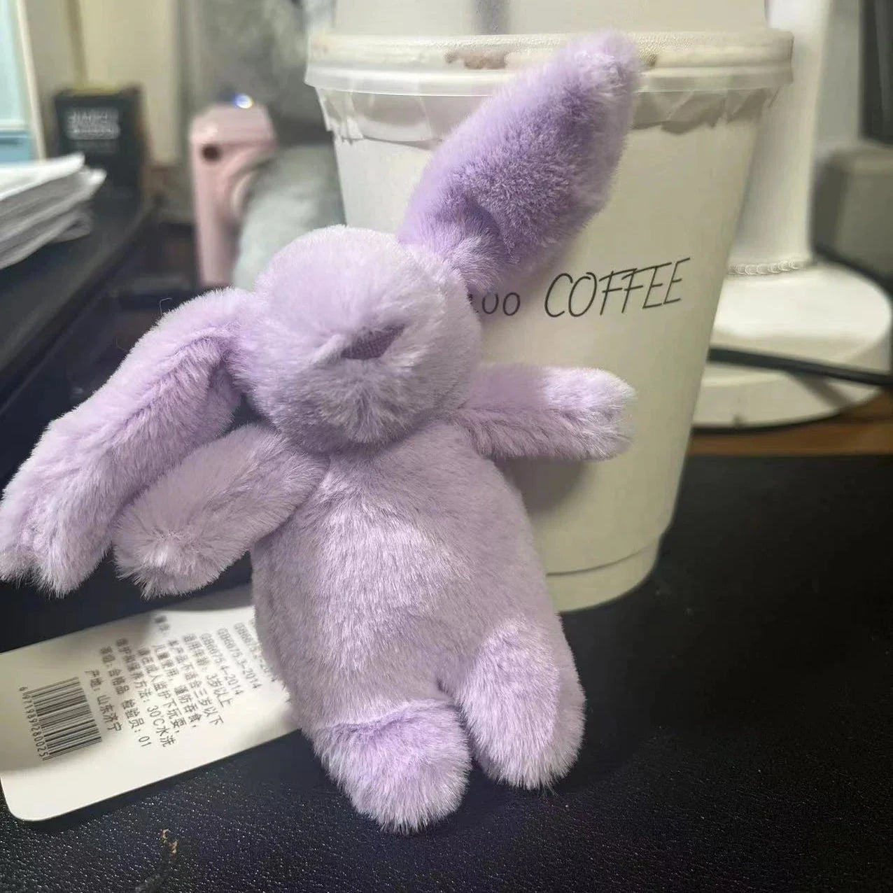 Cute Cartoon Rabbit Plush Keychain – Pompom Bag & Phone Pendant