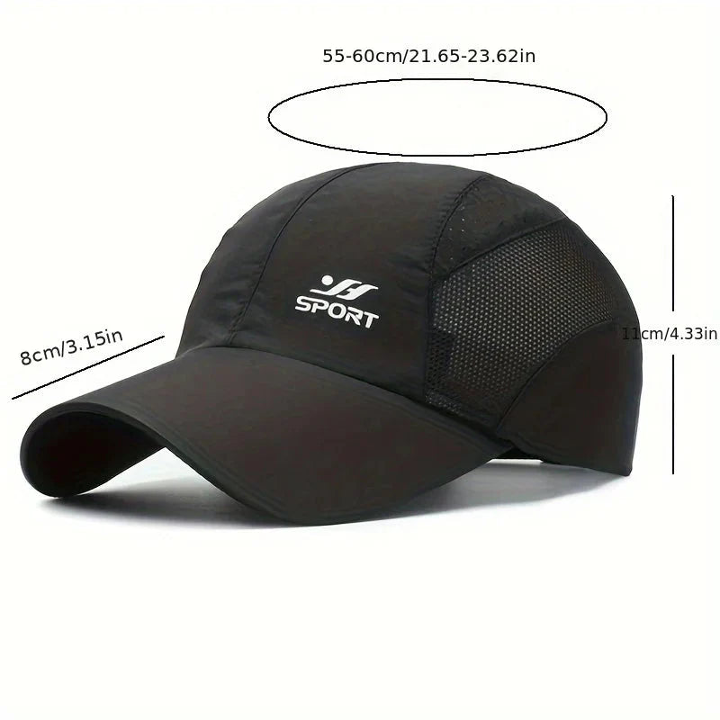 UV Protection Baseball Cap – Quick-Drying, Breathable Strapback for Hiking & Fishing