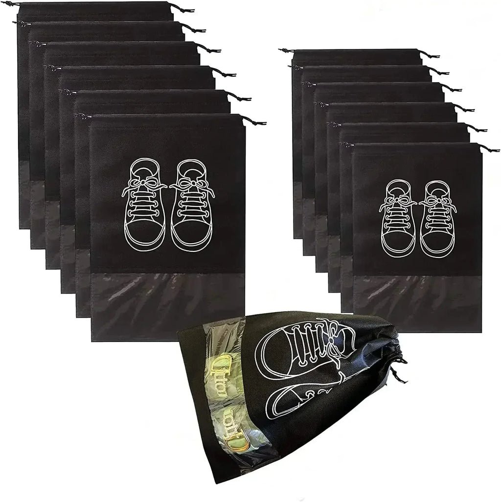 5PCS Travel Shoe Storage Bags – Waterproof Non-Woven Large Capacity