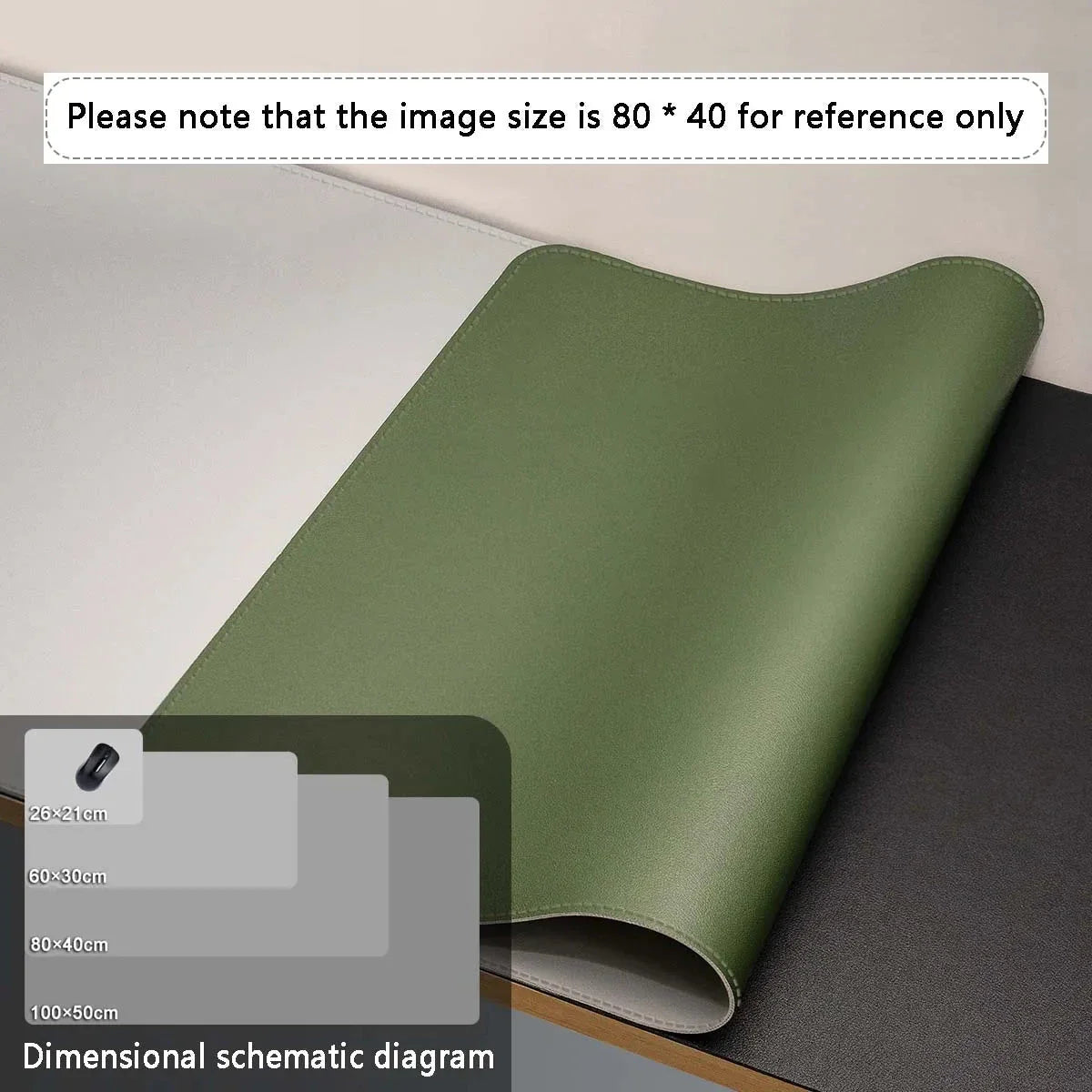 Large PU Leather Office Desk Mat – Waterproof Dual-Tone Mouse Pad & Keyboard Desk Protector for Home or Office