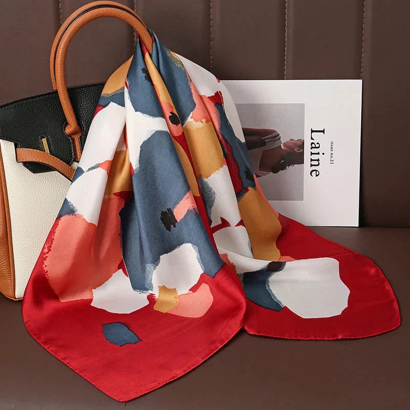 Luxury Satin Silk Square Scarf – Shawl, Hijab & Fashion Wrap 2023