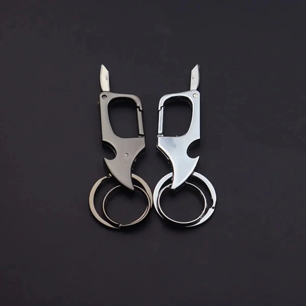 Men's Multifunctional Keychain Bottle Opener Anti-Lost Car Key Ring Creative Waist Hanging Design