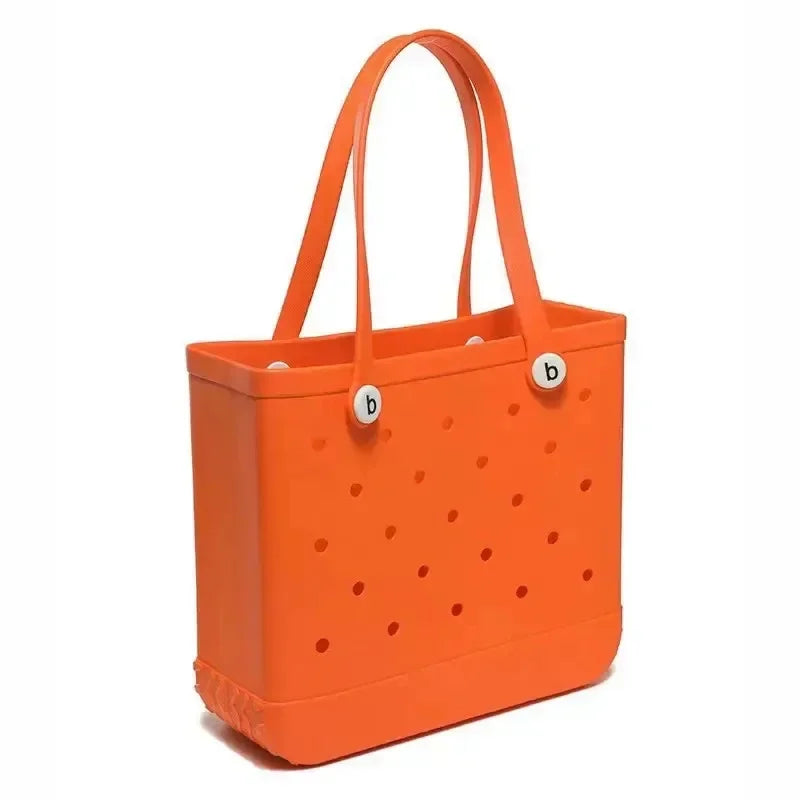 EVA Rubber Waterproof Handbag - Solid Color M/L