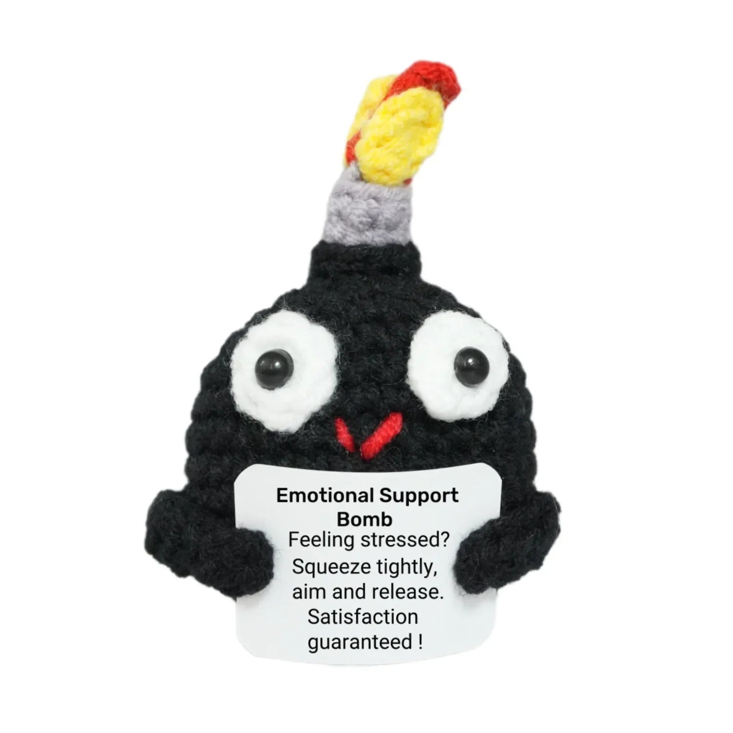 Funny Crochet Positive Inspirational Emotional Support Owl Doll Home Room Decoration Handmade Knitted Owl Desktop Ornament Gift